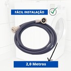 Mangueira Entrada Água Máquina De Lavar Cinza | Kaztec - 2m